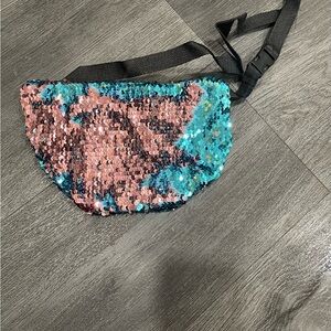Sequin Fanny Pack in Pink and Blue